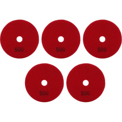 Set di 5 dischi lucidanti a umido da 4 pollici – grana 500 – per granito / pietra / cemento / marmo