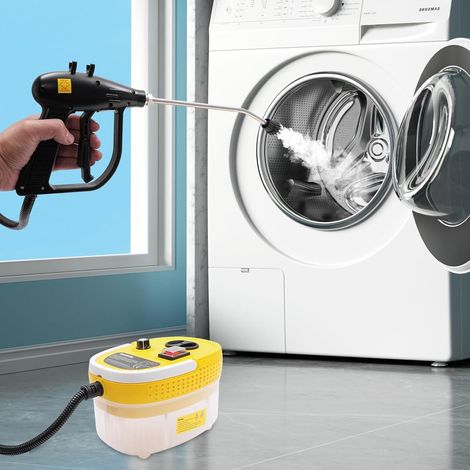 2500W Dampfreiniger 105°C Hochdruck Reinigungsgerät mit 6 Stufen & 3 Bürsten, 1.2L Tank für Küche Auto Böde (1/5)