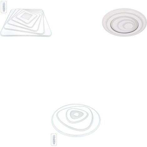 Plafonnier LED Carré 120W - CCT 3000-6000K - 500mm de Diamètre - Télécommande (1/5)