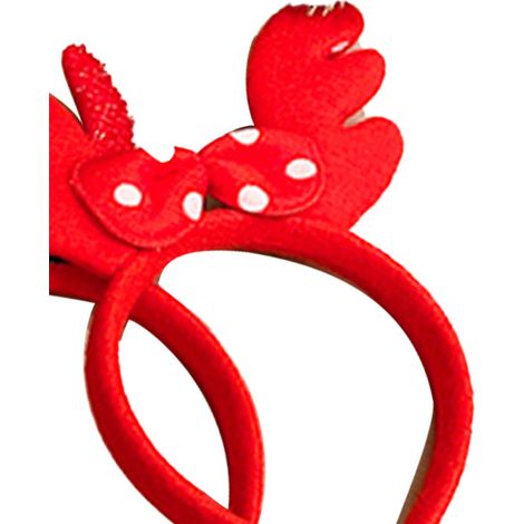 Set mit 5 Weihnachtsstirnbändern aus weicher Baumwolle und Edelstahl, mit Rentiergeweih- und Weihnachtsmannmotiv. (1/5)