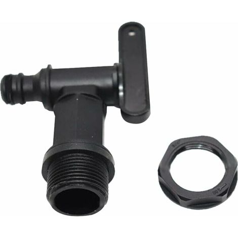 DEESSE SHOP - Robinet de réservoir en plastique 1000l, adaptateur de boîte de stockage d'eau IBC, adaptateur de robinet de tuyau d'arrosage, pour collecteur d'eau de pluie, réservoir de carburant (pla (1/4)