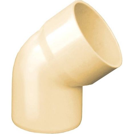 Coude PVC 45° mâle femelle pour tube Ø100 épaisseur 1.9 mm - sable - First Plast