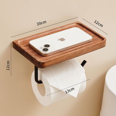 Toilettenpapierhalter mit Ablage, wandmontierter Toilettenpapierhalter