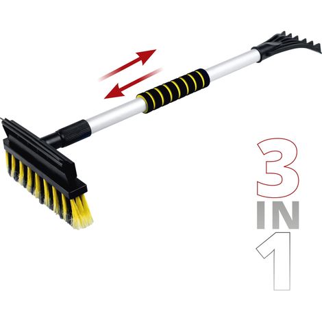 Schneebürste und Eiskratzer 3in1, Auto-Eisschaber mit Schneebesen und Gummilippe teleskopierbar 60-90 cm (1/5)
