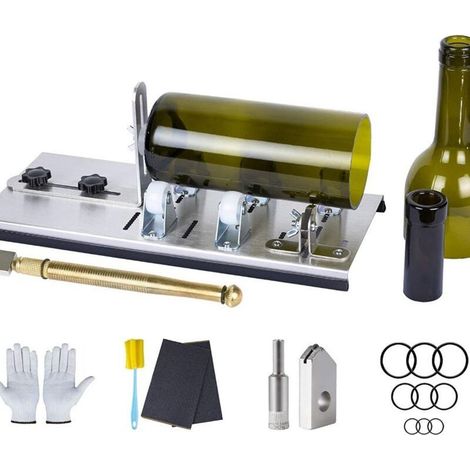 Kit coupe-bouteille en verre pour bouteilles, verre à vin, coupe-bouteilles, kit de découpe de bouteilles, coupe-verre DIY pour couper des bouteilles (1/4)