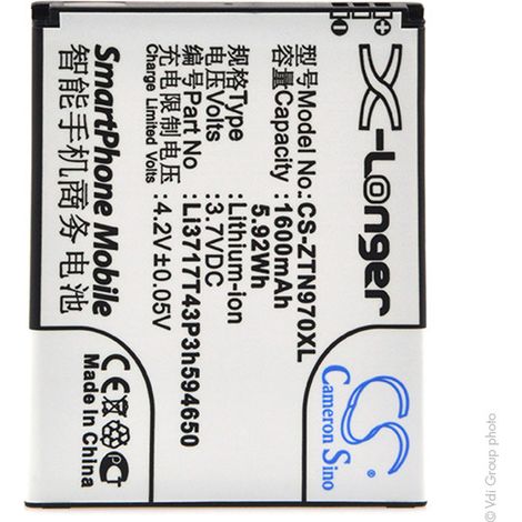 NX - Batterie téléphone, smartphone, GSM pour Amazing 3.7V 1600mAh - LI3716T42P3H594650 (1/4)