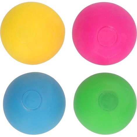 Lot 4 balles anti-stress haute rebond, résistantes déchirure, concentration sensorielle à presser pour enfants ados adultes (1/5)