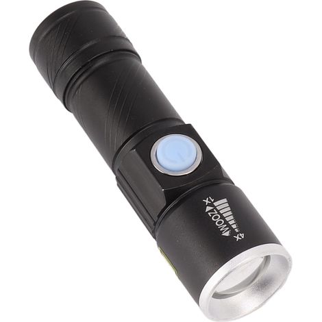 Lampe torche UV USB 395 nm, détecteur de lumière noire ultraviolette LED pour la détection d'agents fluorescents et l'identification du jade (1/5)