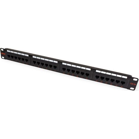 Roline Panel de Parcheo 5e Negro 24 Puertos UTP