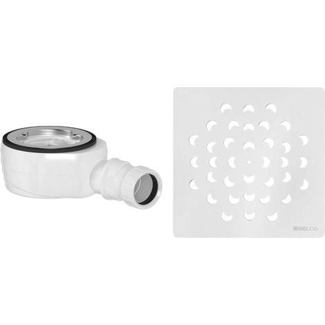 Gelco - Juego de desagüe para platos de ducha, color blanco KSM104W-SN90 (1/4)