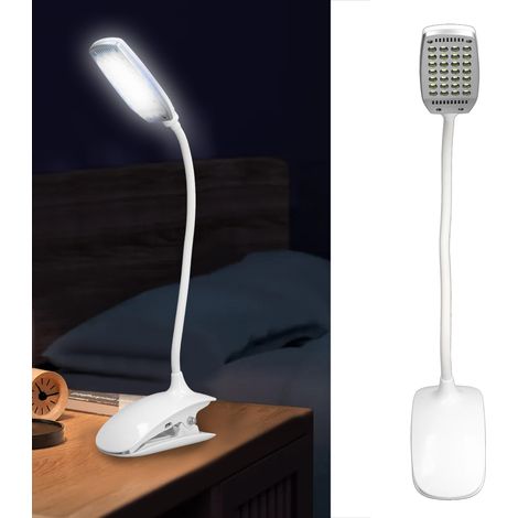 LED-Klemmleuchte für Schreibtisch, Leselampe, Leselampe für Studentenwohnheim, Klavierlampe, wiederaufladbare Notenclip-Lampe mit USB-Anschluss (1/5)