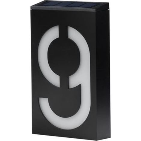 Luminaire Solaire Pour Numéro De Maison - LED Blanc - Étanche IP55 - 18,5 x 10 x 4 cm - Autonome Sans Fil - 1 Pièce (1/5)