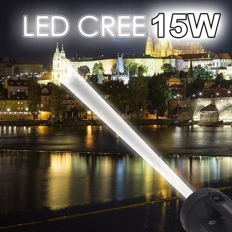Trade Shop - TORCIA RICARICABILE ULTRA POTENTE DI PUNTAZIONE MIT LED 15W CREE T6 FINO A 1KM - (1/2)