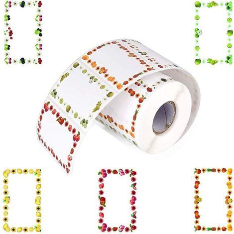 250 piezas de etiquetas adhesivas para frutas, pegatinas autoadhesivas para mermelada, etiquetas para congelador, regalo ideal para tarros de mermelada (1/5)