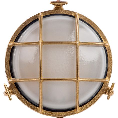 Applique industrielle laiton grille E27 40W Aliveri
