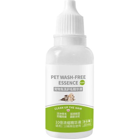 Gel lavant pour animaux de compagnie 20 ml, essence gratuite pour le corps des chiens et des chats : lave le pelage, adoucit le poil, élimine les saletés et les acariens. (1/5)