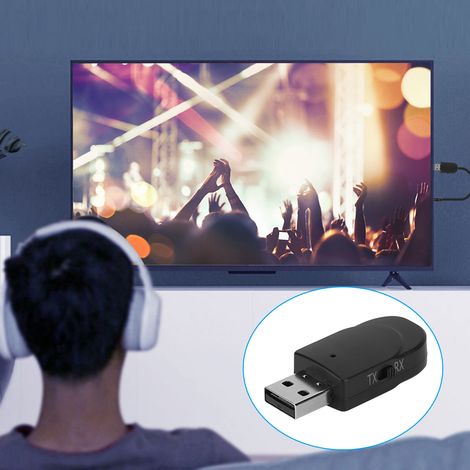 Émetteur-récepteur audio Bluetooth 2 en 1, adaptateur sans fil stéréo USB pour voiture, TV et ordinateur (1/5)