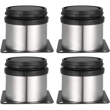 Lot de 4 Pieds de meubles de hauteur réglable en acier inoxydable pour canapé table armoires - 6cm - 6cm- 5cm (1/3)