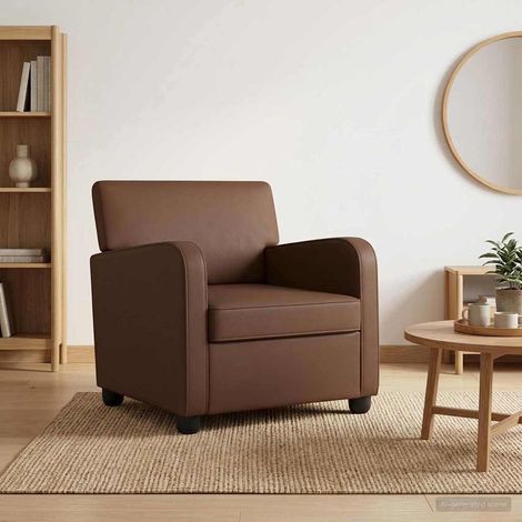 vidaXL Fauteuil Marron Simili cuir (1/5)