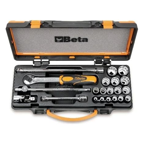 Clé à douille et jeu d'accessoires 3/8 bêta 910b/c16 - 21