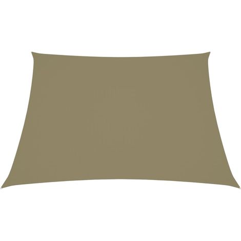Voile d'ombrage, Protection Solaire, pour Jardin Terrasse Extérieur, Tissu Oxford carré 4x4 m Beige OIB5509E (1/5)