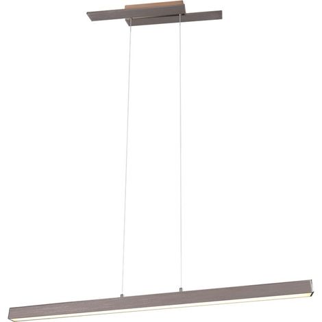 Lampada Sospensione Retro Illuminata Doppia Luce Acciaio Belfast GD Trio (1/5)