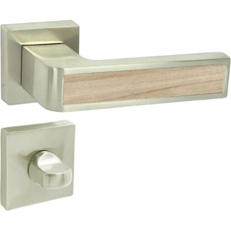 Domino poignee de porte cube qr m9 oak montana wc poignee avec rosace wc (1/5)