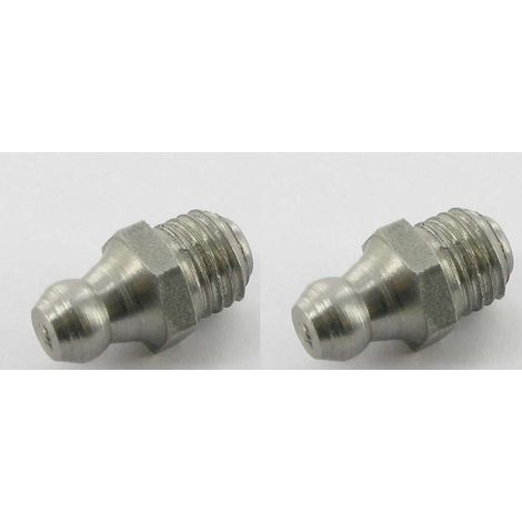 2x graisseur droit M8 angle 180° inoxydable embout graissage pompe à graisse manuelle hydraulique tracteur engin agricole tractopelle