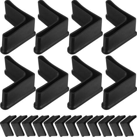 Embouts de Pieds Triangulaires en Caoutchouc 50X50 MM, Lot de 20 Patins de L, Protection Sol et Meubles pour Tables, Chaises et Cadres de Lit (1/5)