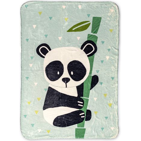 Couverture Panda jardin bleu 110x140 cm (1/4)