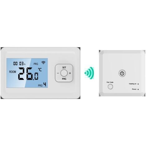QORVA-Thermostat programmable sans fil monobloc thermostat de four suspendu + récepteur HF-13523.287.5mm