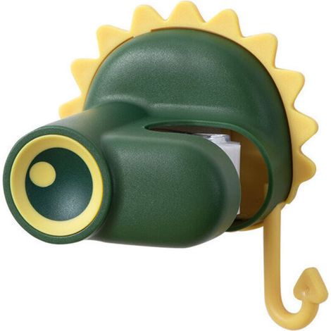 Vert Petit dinosaure vadrouille crochet dessin animé sans poinçon vadrouille salle de bain vadrouille support vadrouille stockage crochet artefact puissant vadrouille clip
