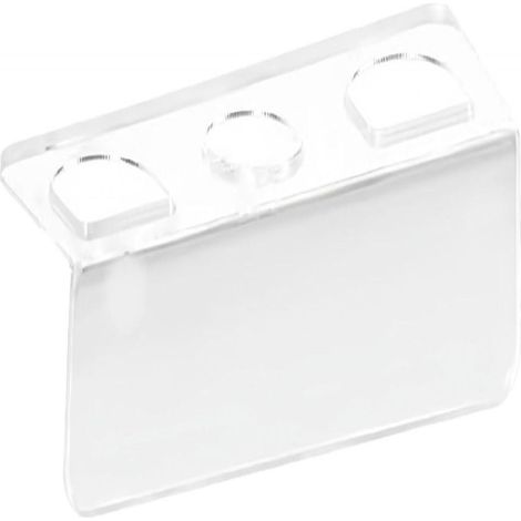 Soporte Para Cepillos De Pelo - Acrylic Transparente - Montaje Adhesivo Sin Perforación - 3 Compartimentos - 1 Unidad (1/5)