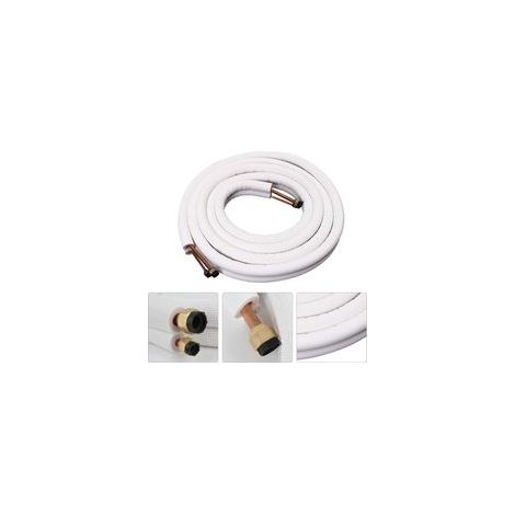Tube de climatiseur isolé en cuivre 1m – Tuyau en aluminium torsadé – Compatible systèmes split et centralisés – Installation facile (1/4)