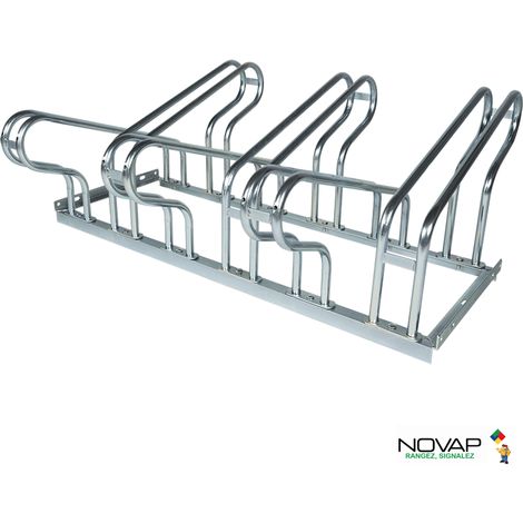 Portabici 6 posti fissaggio a pavimento o a muro - 1050 x 385 x 415 mm - NOVAP - 6100072 (1/4)