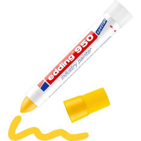 Edding - Pâte ultra résistante E950 jaune - pour un marquage très durable sur les surfaces rouillées ou rugueuses - 1 pc(s)