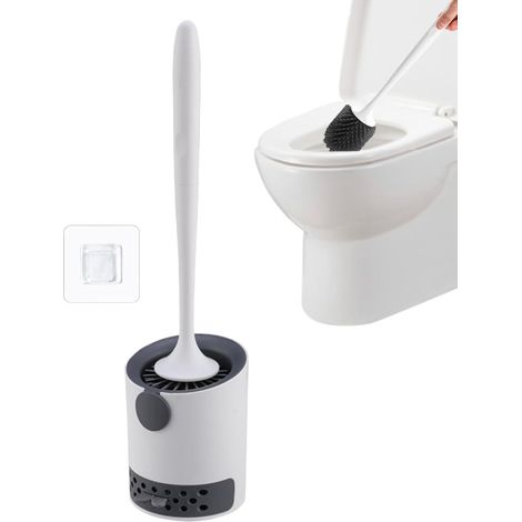 Brosse de nettoyage WC avec support - Brosse de nettoyage murale pour la (1/5)