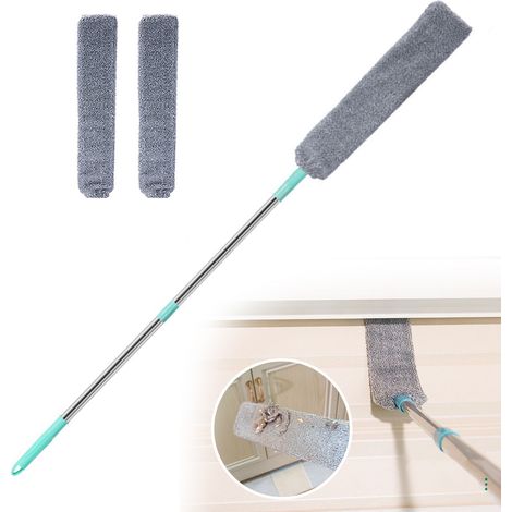 Balai sous lit, plumeau ménager rétractable et amovible pour le nettoyage de la poussière et des poules.
