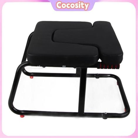 Cocosity chaise à l'envers Banc de Poirier, Chaise d'inversion en PU Noir et Acier pour Débutants, Soulage le Stress, sport yoga (1/5)