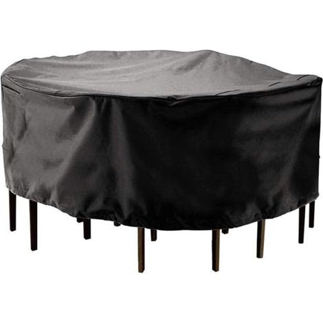 EASYCOMFORT Couverture Circulaire de Meubles de Tableau de Jardin - Grande Chaise Extérieure en Tissu Oxford Respirant et Imperméable (Diamètre 120 75 cm) (1/5)