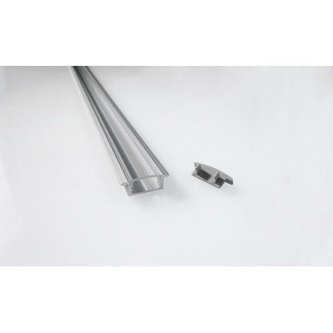 Nobile illuminazione profilo alluminio 2m per striscia led diffusore opale barra/strip/4/s