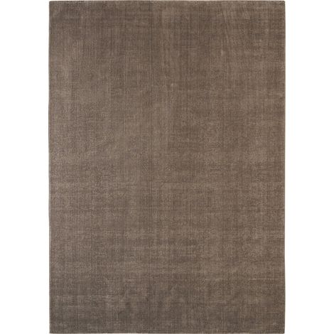 Tapis marron classique effet marbré en polyester élégant - Marron effet marbré (1/5)