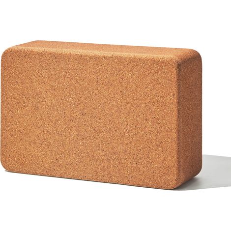 Bloc de yoga en liège – 9" x 6" x 3" – Brique de yoga antidérapante pour femmes et hommes – Accessoire de yoga léger pour Yoga, Pilates et Stretching
