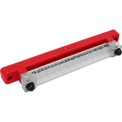 Module de distribution d'alimentation à 12 bornes 48V 150A, avec couvercle, goujons M6, vis M4, convient aux automobiles, camping-cars et navires, rouge. (1/5)