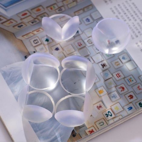 12 protections d'angles, cache coins, protection de table bébé avec stickers colle extra forte - Protection type balls (1/5)