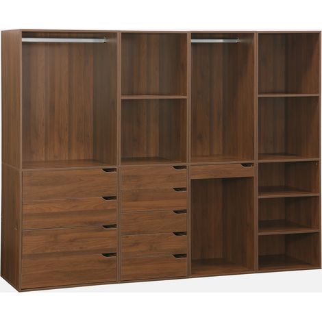 Kit armadio modulare decorazione legno 4 elementi (1/5)
