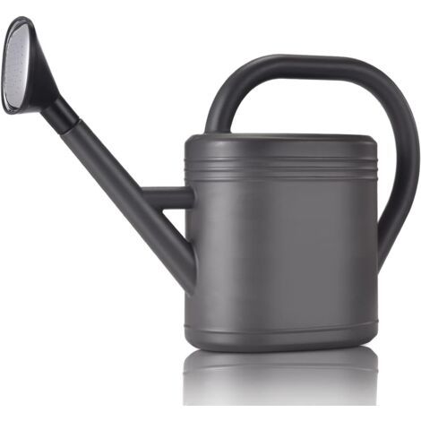 Regadera de 3 litros para plantas de interior, jardín y flores de exterior, con boquilla larga y cabezal de riego (gris). (1/5)