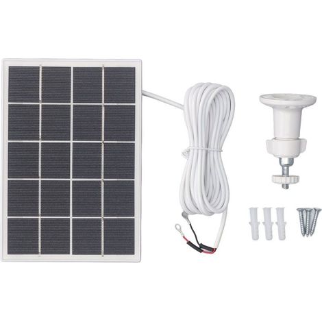 Panneau solaire 3 W 5 V Chargeur de panneau solaire en silicium monocristallin efficace professionnel pour caméra de sécurité extérieure Blanc (1/4)
