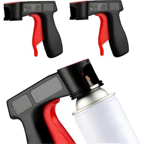 Lot de 2 poignées pour bombes aérosol, transformable en pistolet peinture, réutilisable clip facile à installer (1/5)