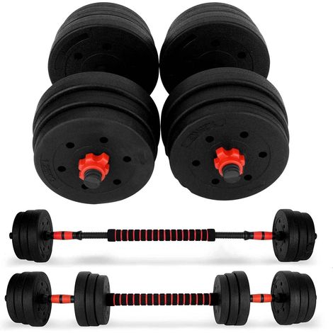 Trintion Dumbbell Set, 2-in-1 Adjustable Dumbbell & Barbell, Standing & Hanging, Fitness Strength Training for Home, Men & Women (15 Kg) (1/5)